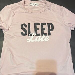 Pink 'Sleep Late' T-Shirt